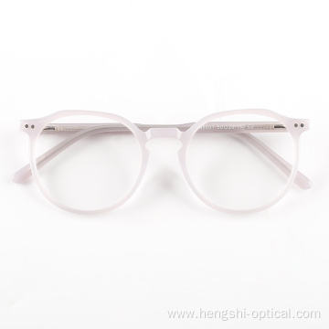 new design round transparent acetate eyeglasses frames,women men clear eyewear acetate optical glasses frames